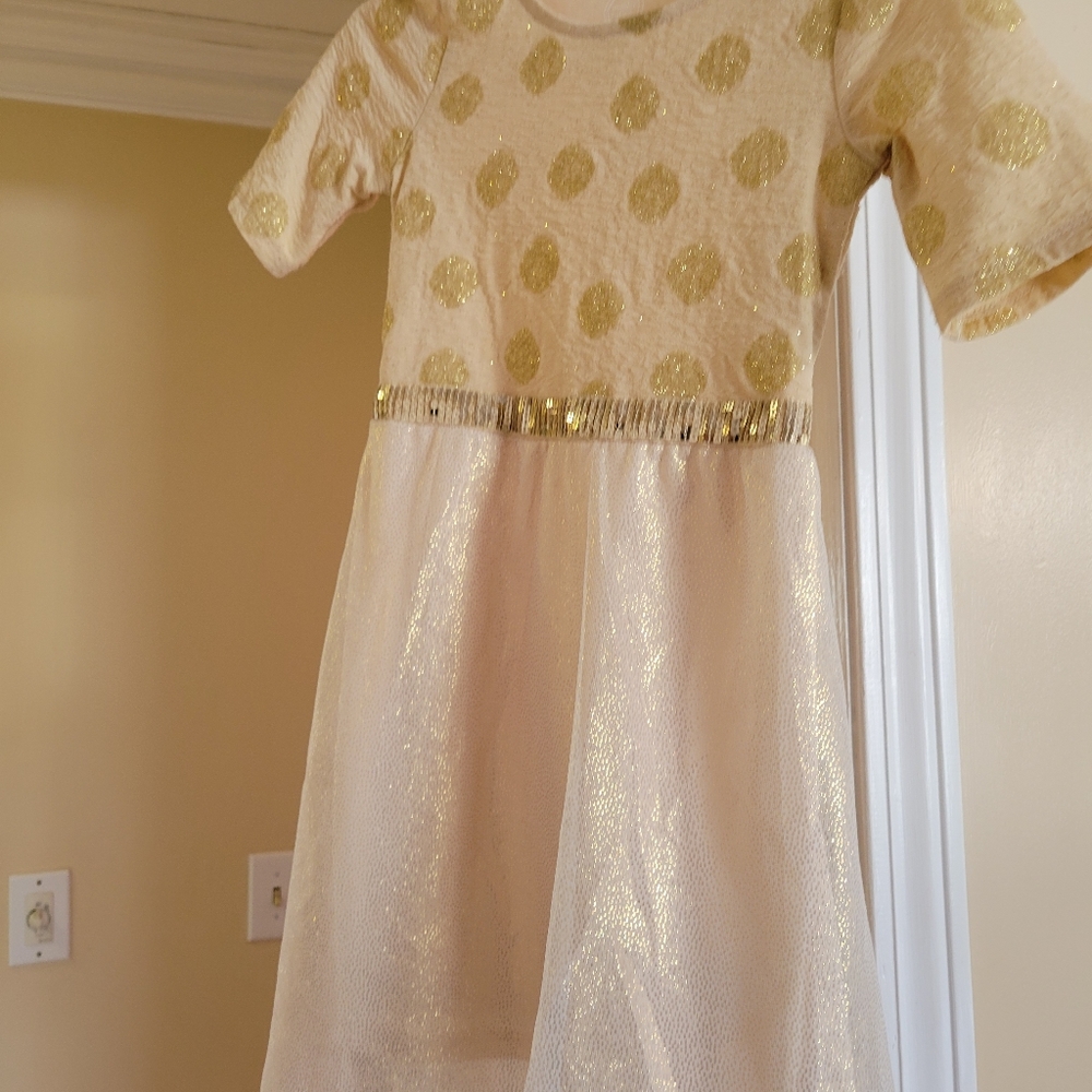 Girls fancy gold dress